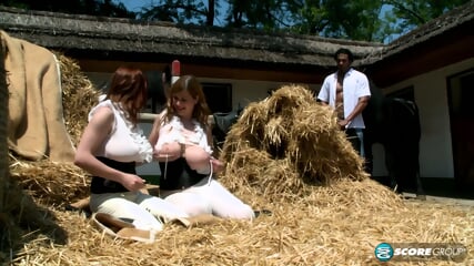 Christy Marks & Terry Nova: 4 Way Fuck In A Barn