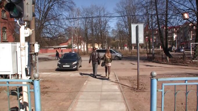 Russian Girl Is Excited To Be Picked Up