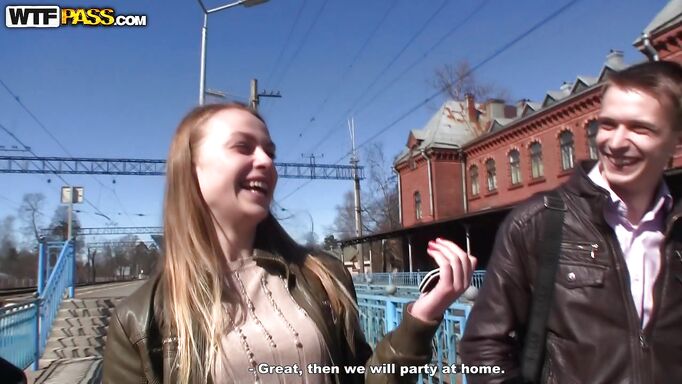 Russian Girl Is Excited To Be Picked Up