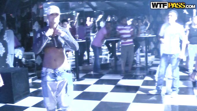 Chick Goes Wild In A Russian Club