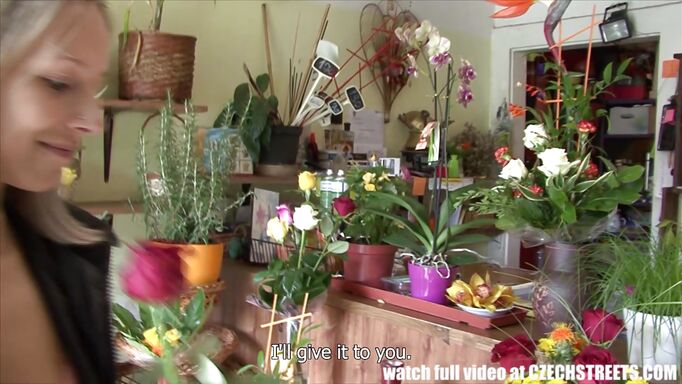 Mature Czech Beauty Sucks Off My Cock In The Flower Shop