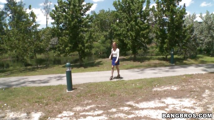 Blonde Getting In The Bang Bus