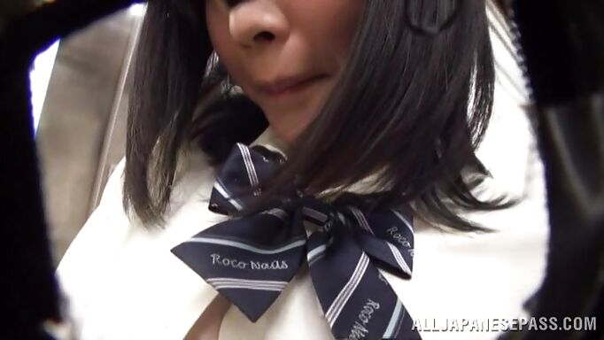 Japanese Slut Gets Aroused In Public Transport