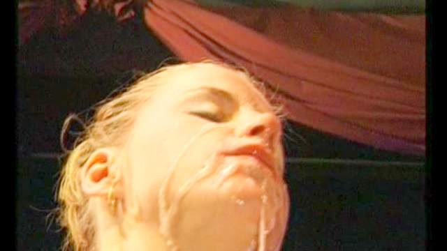 Hot German Blonde Swallows Some White Nectar