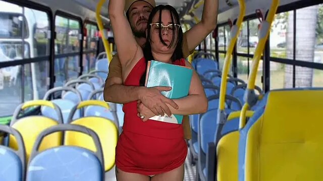 Student’s Tight Latina Ass Gets Groped On The Public Bus