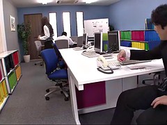 Asian Office Slave Aika Pleases Her Dominant Workmate Orally