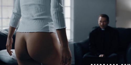 Petite Babe Gia Derza Ravaged By Priest After Deepthroat