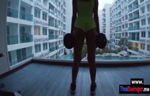 After Working Out Asian Teen Got Fucked So Hard And She Really Liked It