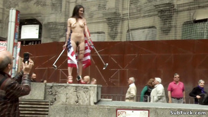Naked American Tourist In Public Outdoor