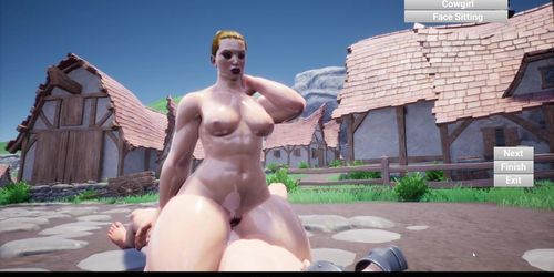 Feign Gameplay PAWG BBW Cowgirl Facesitting