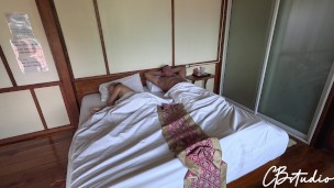 Stepfather And Stepdaughter Share A Bed In A Hotel Room