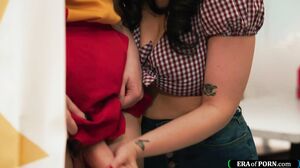 Busty Big Cock Futa Babes Fuck In Diner