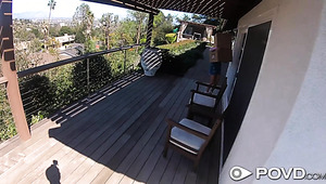 Long Legged Cowgirl Kristen Scott Surprises Her BF With Awesome Blowjob