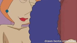 Lesbo Comics   Marge Simpson And Lois Griffin