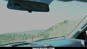 Horny Teen Blonde Blows Her Dad’s Dick In The Car