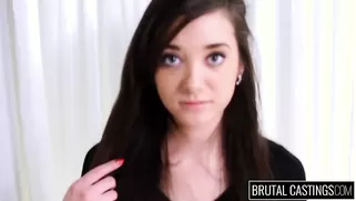 Teen With Angelic Eyes Gives A Deep Blowjob On The Casting