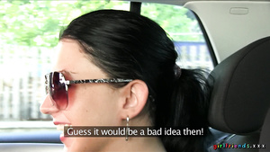 Lesbian Threesome Sex In The Car