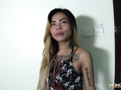 Filipina Teen In Fishnet Stockings Gives A Hot Blowjob And Gets Steamy Doggyfuck