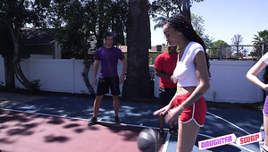 Interracial Stepfamily Group Sex After Sport.