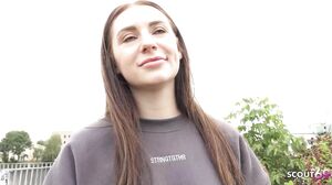 GERMAN SCOUT   Long Labia Teen Emma Evans Pickup And Talk To Hard Casting Fuck