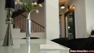 European Anal Babe Assdrilled In Lil And Tight Butthole