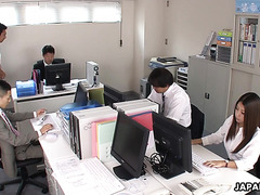 Big Tits Japanese Secretary Pleases Her Boss With A Blowjob!