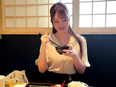 Had A Dinner With My Gorgeous Japanese Coworker Before I Fucked Her Through Torn Pantyhose