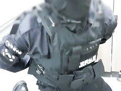 Korean Babe Desperately Pissing Uniform