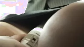 Cutest Japanese Chick In Rubber Mask Stimulates Her Snatch