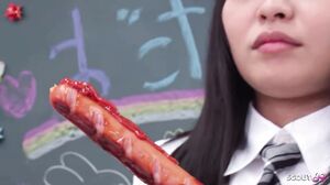 Petite Japanese Small Tits Girl Seduce To Double Creampie MMF 3Some By Classmate