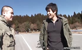 A Few Army Men Training These Young Japanese Girls How To Properly Suck And Fuck