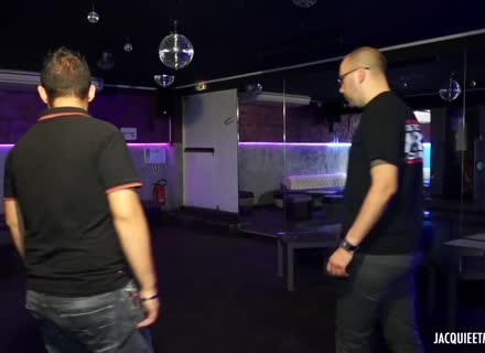 Brunette Tries Double Butt Stretching After Dp