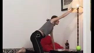 Skinny Teen Got Her Ass Stick Beaten By A Masochist Mistress