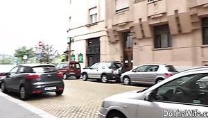 Cuckold Licks Off Cum Of His Swinger Wife After Black Bull Cums On Her