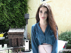 Cute Slim Brunette Teen Hottie Tries To Make A Deal Through A Passionate Fuck