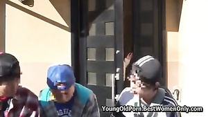 Asian Japanese Youngs Gang Harassing Mom Wifes
