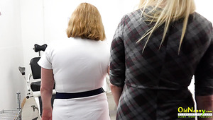 Chubby Mature Patient Angela Lee Gets Her Cunt Examined Hard