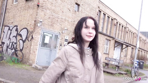 German Scout Flexible Shy Girl Pickup And Screw At Real Street Casting Big Cock