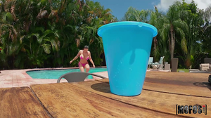 Poolside Bikini Babes Making Love Outdoors