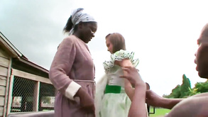 Nice Interracial Threesome Orgy