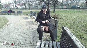 Girl Flashing In Public Park   WetKelly