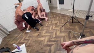 Backstage Russian Monsters, Monika Fox 4on1, Balls Deep Anal, DAP, Monster ButtRose & Cum On Rose