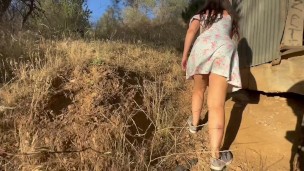 Spraying Milk, Sucking Dick And Getting My Dirty MILF Ass Creampied In An Old Mine Shaft.