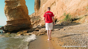 Voluptuous Brunette Jane White Is Getting Her Shaved Pussy Fucked Well By Cristafeer Robien On The Beach