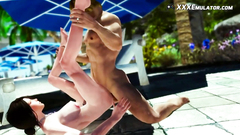 Animated Low Blow Outdoor Busty MILF Uncensored