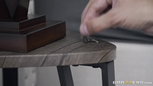 Housewife Rachel Cheating While Her Husband Sleeping Upstairs.